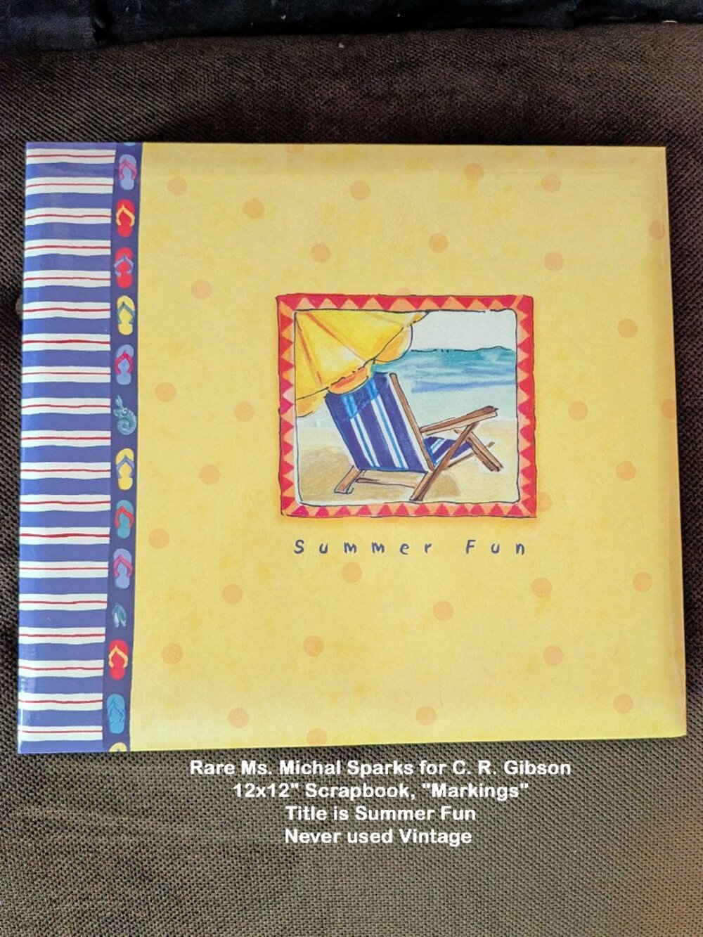 Rare Ms. Michal Sparks for C. R. Gibson, 12x12" Scrapbook, "Summer Fun" Title